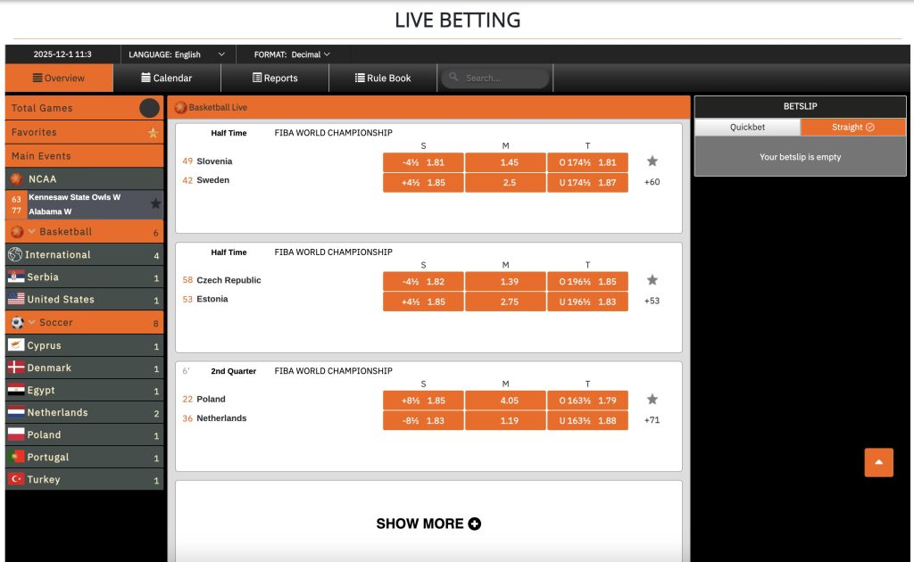Live Betting on BetNow